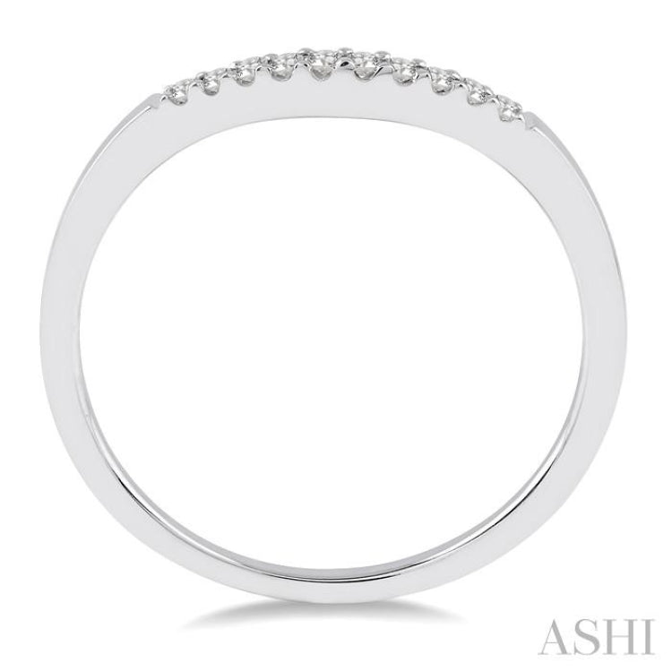 1/20 ctw Round Cut Diamond Wedding Band in 14K White Gold