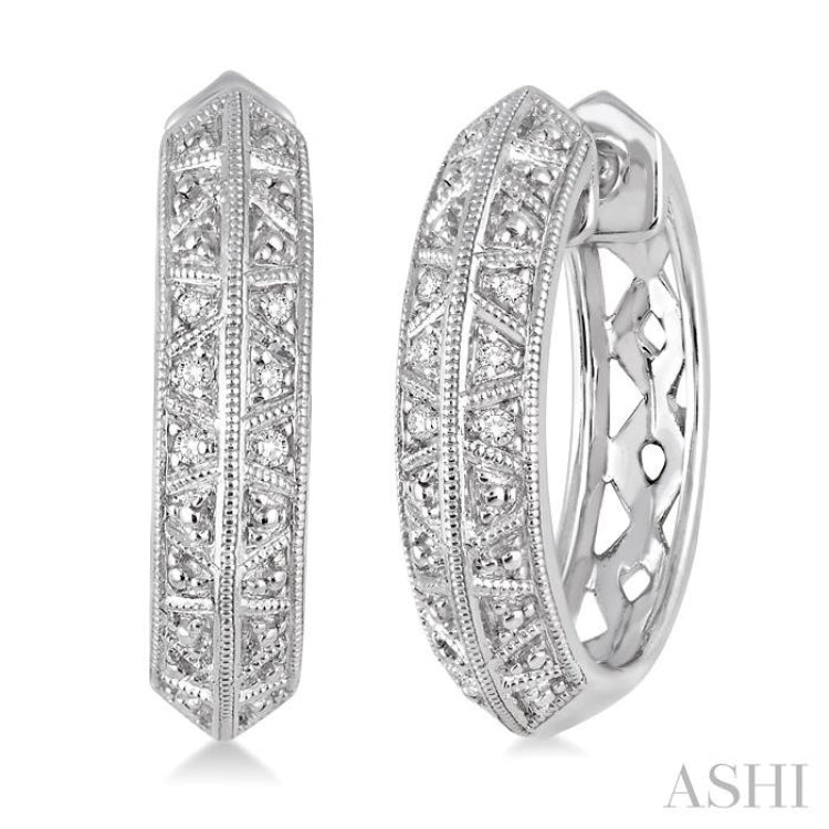 1/20 ctw Round Cut Diamond Fashion Earrings in Sterling Silver