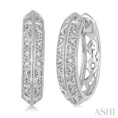 1/20 ctw Round Cut Diamond Fashion Earrings in Sterling Silver