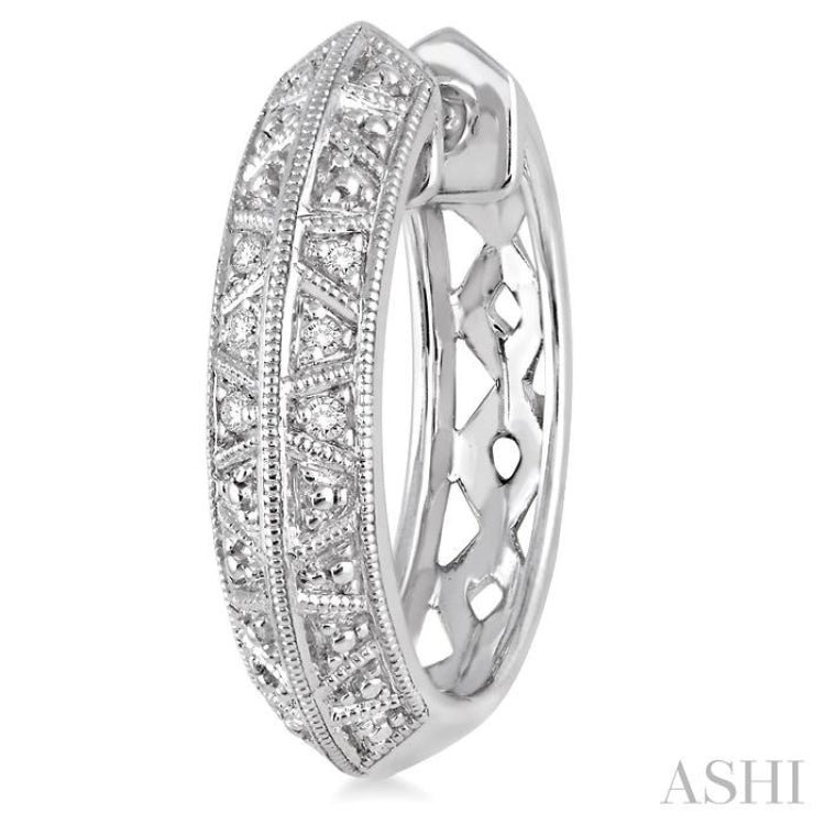 1/20 ctw Round Cut Diamond Fashion Earrings in Sterling Silver