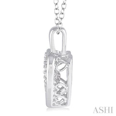 1/20 ctw Heart Shape Diamond Emotion Pendant in Sterling Silver with Chain