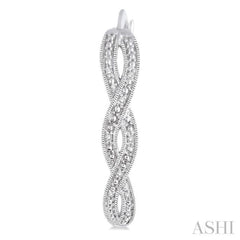 1/10 ctw Round Cut Diamond Infinity Earrings in Sterling Silver