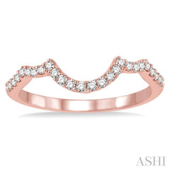 1/5 ctw Round Cut Diamond Wedding Band in 14K Rose Gold