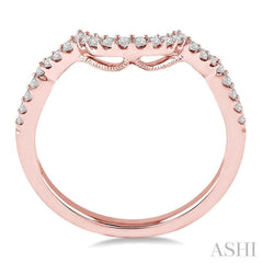 1/5 ctw Round Cut Diamond Wedding Band in 14K Rose Gold