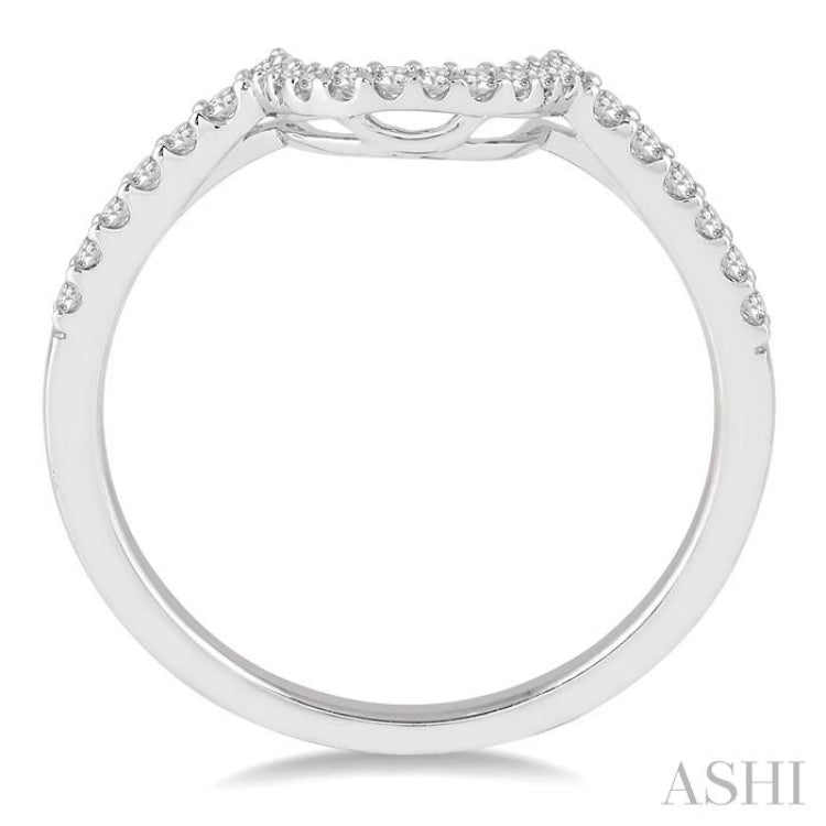 1/5 ctw Round Cut Diamond Wedding Band in 14K White Gold