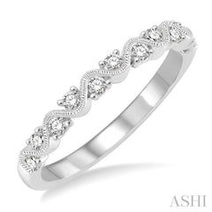 1/4 ctw Round Cut Diamond Stack Band in 14K White Gold