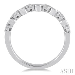 1/4 ctw Round Cut Diamond Stack Band in 14K White Gold