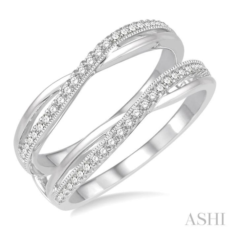 1/4 ctw Round Diamond Insert Ring in 14K White Gold