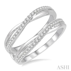 1/4 ctw Round Diamond Insert Ring in 14K White Gold