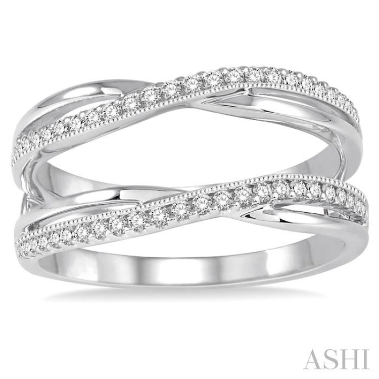 1/4 ctw Round Diamond Insert Ring in 14K White Gold