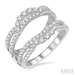 1 ctw Round Diamond Insert Ring in 14K White Gold
