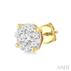 1/6 ctw Lovebright Round Cut Diamond Stud Earrings in 14K Yellow Gold