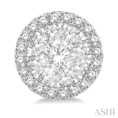 1 ctw Lovebright Round Cut Diamond Stud Earrings in 14K White Gold