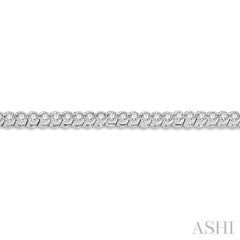 1/4 ctw Round Cut Diamond Miracle Plate Tennis Bracelet in 10K White Gold