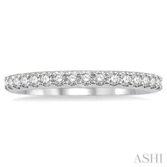 1/3 ctw Round Cut Diamond Wedding Band in 14K White Gold