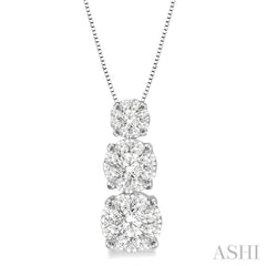 1/4 ctw Diamond Lovebright Pendant in 14K White Gold with Chain