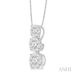 1/4 ctw Diamond Lovebright Pendant in 14K White Gold with Chain