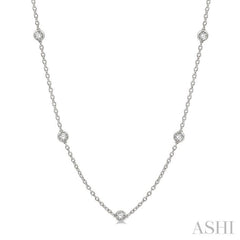 1 ctw Round Cut Diamond Fashion Necklace in 14K White Gold