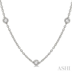 1 ctw Round Cut Diamond Fashion Necklace in 14K White Gold