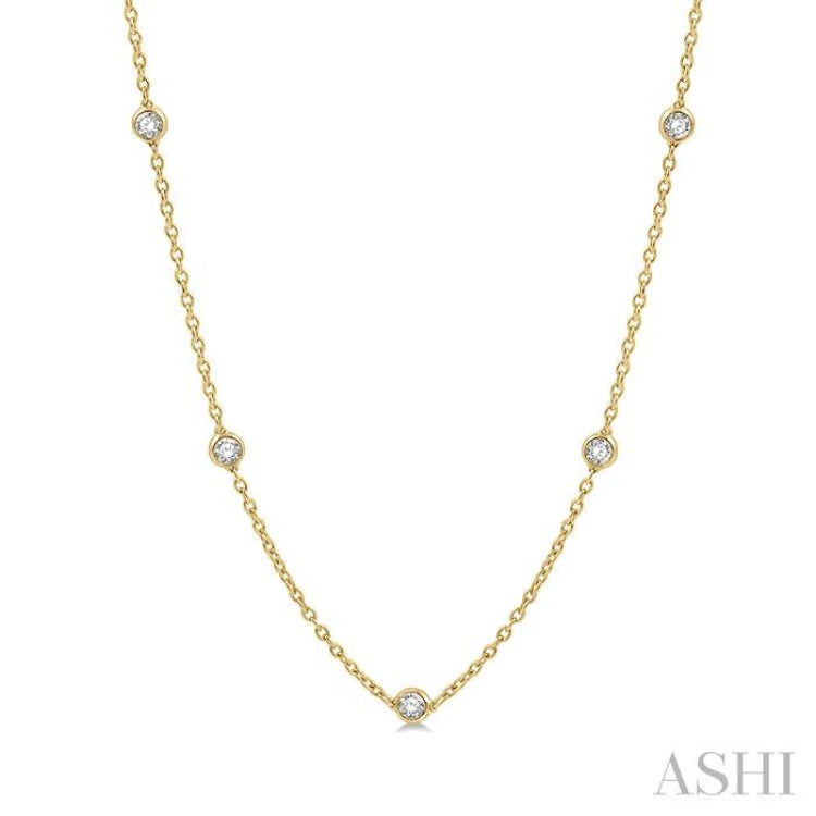 2 ctw Round Cut Diamond Fashion Necklace in 14K Yellow Gold