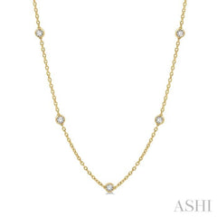 2 ctw Round Cut Diamond Fashion Necklace in 14K Yellow Gold