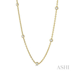 2 ctw Round Cut Diamond Fashion Necklace in 14K Yellow Gold