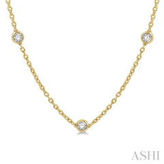 2 ctw Round Cut Diamond Fashion Necklace in 14K Yellow Gold