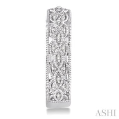 1/10 ctw Single Cut Diamond Vintage Earrings in Sterling Silver