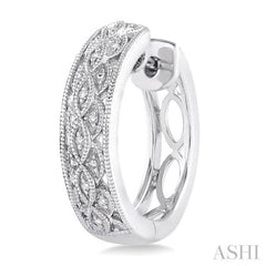 1/10 ctw Single Cut Diamond Vintage Earrings in Sterling Silver