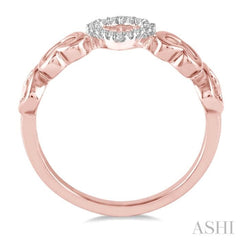 1/20 ctw Hearty Affair Round Cut Diamond Ladies Ring in 10K Rose Gold