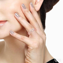 1/20 ctw Hearty Affair Round Cut Diamond Ladies Ring in 10K Rose Gold