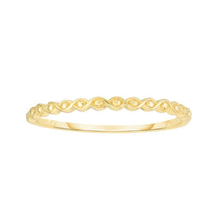 14K Infinity Bead Ring