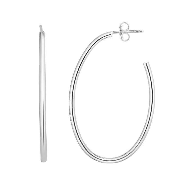 Sterling Silver Polished Earring with Push Back Clasp