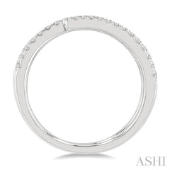 3/8 ctw Open End Round Cut Diamond Fashion Ring in 14K White Gold