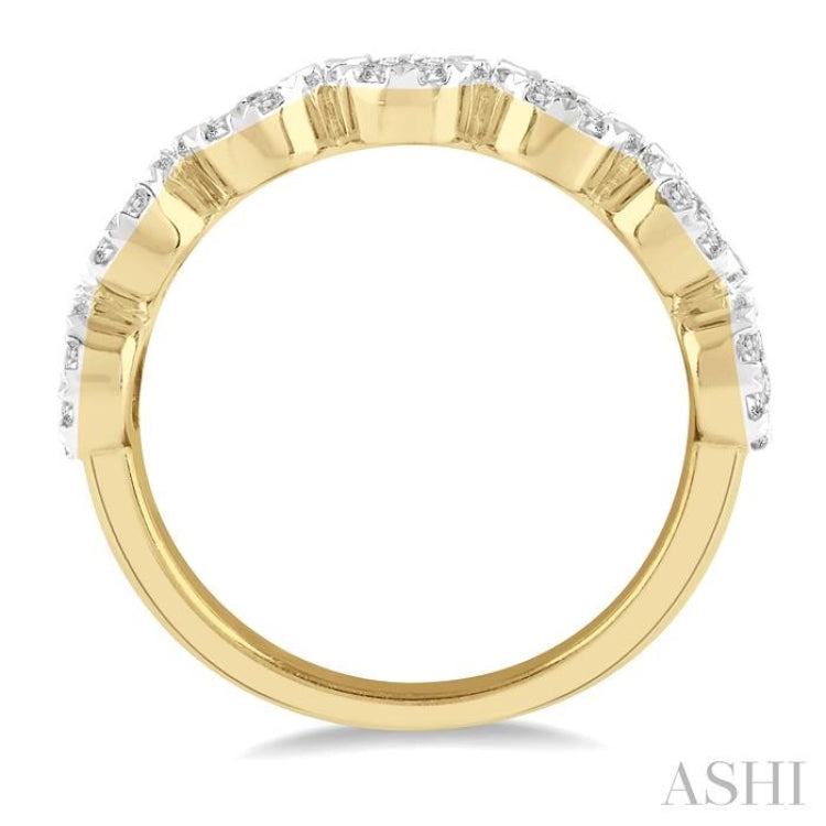 1 ctw Jointed Circular Mount Lovebright Diamond Cluster Ring in 14K Yellow and White Gold