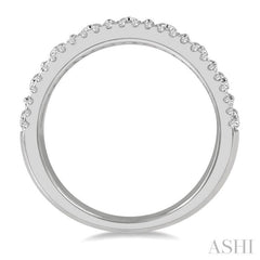 3/4 ctw Baguette and Round Cut Diamond Fashion Band in 14K White Gold
