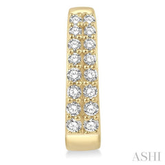1/3 ctw Round Cut Diamond Petite Huggie Earrings in 14K Yellow Gold