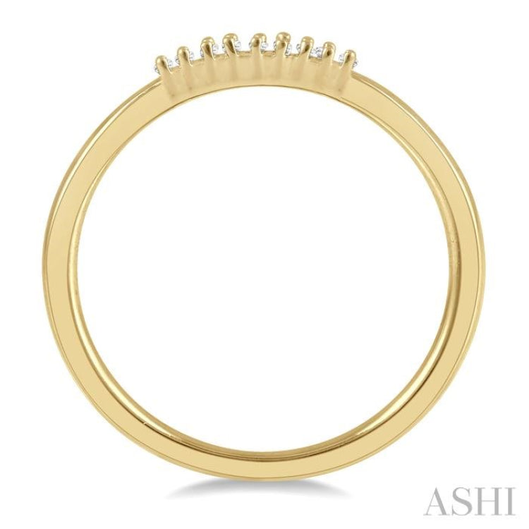 1/10 ctw Baguette Diamond Stackable Petite Fashion Band in 10K Yellow Gold