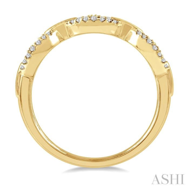1/5 ctw Mariner Link Round Cut Diamond Band in 14K Yellow Gold