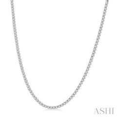 3.00 ctw Round Cut Diamond Tennis Necklace in 14K White Gold