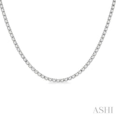 3.00 ctw Round Cut Diamond Tennis Necklace in 14K White Gold