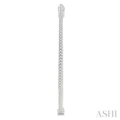 1 ctw Inside-Out Round Cut Diamond 1 3/4 Inch Hoop Earrings in 14K White Gold