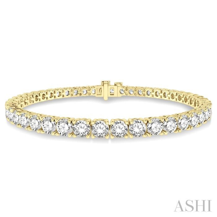 8 ctw Round Cut Diamond Tennis Bracelet in 14K Yellow Gold