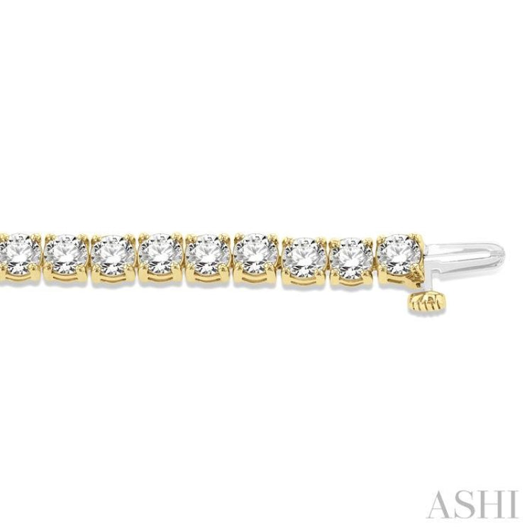 9 ctw Round Cut Diamond Tennis Bracelet in 14K Yellow Gold