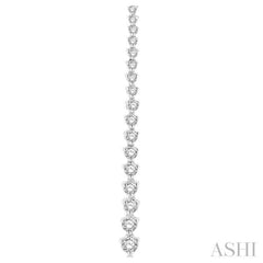 1 ctw Round Cut Diamond Riviera Drop Earring in 14K White Gold