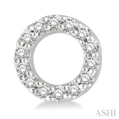 1/10 ctw Circular Round Cut Diamond Petite Fashion Earring in 10K White Gold