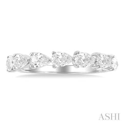 1 ctw East-West Pear Shape Diamond Fashion Ring in 14K White Gold