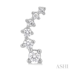 1/2 ctw Round Cut Diamond Fashion Climbers in 14K White Gold