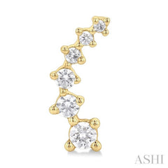 1/2 ctw Round Cut Diamond Fashion Climbers in 14K Yellow Gold
