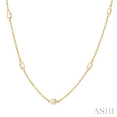 1 ctw Emerald Cut Diamond Fashion Necklace in 14K Yellow Gold